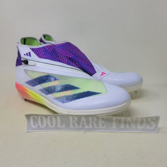 Adidas Adizero Impact+ Warp Speed Baseball Cleats White Blue Mens Size 12 IG3488